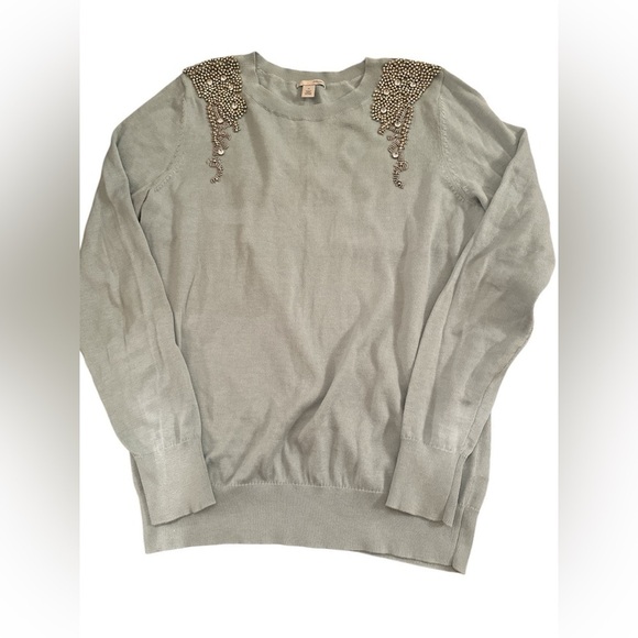 Halogen‎ Beaded Shoulders embelilished Seafoam green Medium - Picture 2 of 8